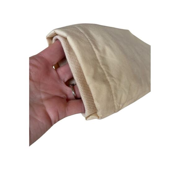 Vintage Sims retro style ski jacket cream blue size Small - Picture 5 of 9